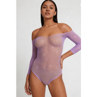 LOVE IN LEATHER BODYSTOCKING 008 PURPLE RHINESTONE LOVE IN LEATHER BODYSTOCKING 008 PURPLE RHINESTONE